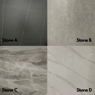 Minimalistic Metallic Rings Marble Top Dining Table-MinimalisticDecor.com
