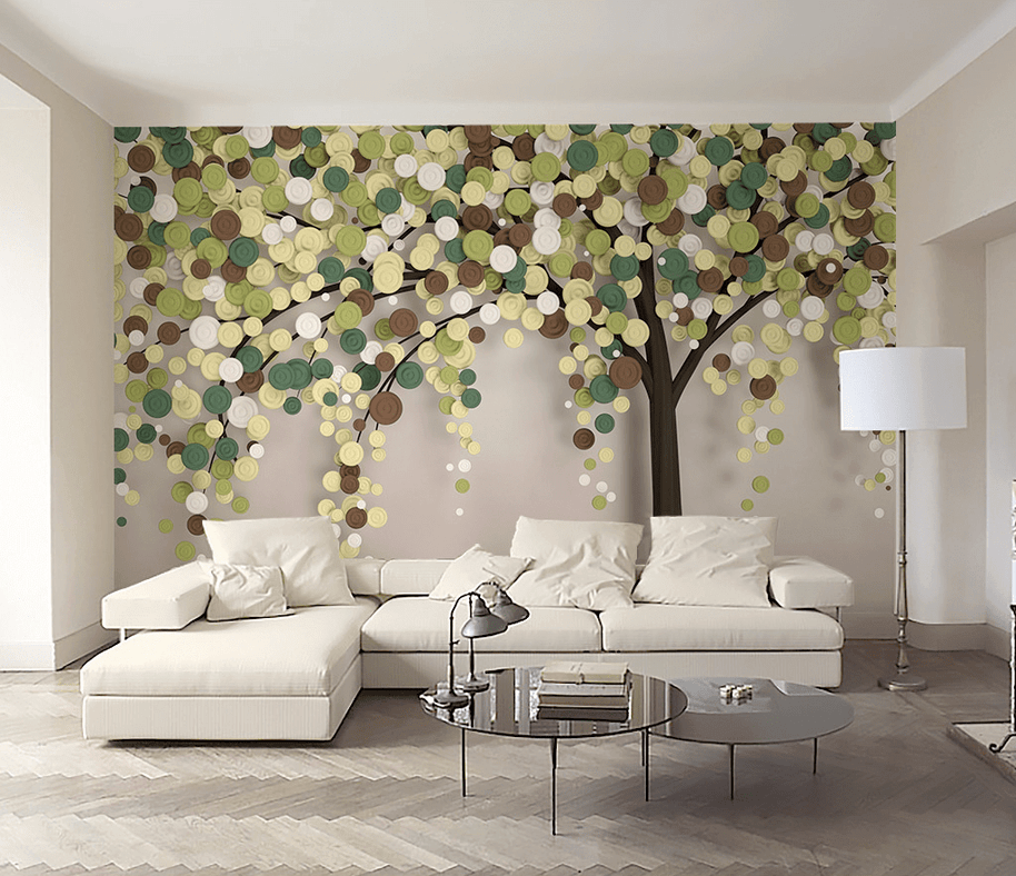 MinimalisticDecor.com-3D Abstract Tree Wallpaper Murals