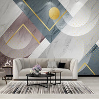 MinimalisticDecor.com-3D Jazz White Light Geometric Wallpaper for Home Wall Decor