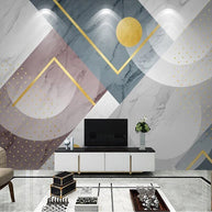 MinimalisticDecor.com-3D Jazz White Light Geometric Wallpaper for Home Wall Decor