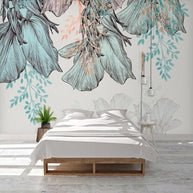 MinimalisticDecor.com-3D Leaves Design Theme: Tropical Wallpaper Murals