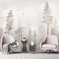 MinimalisticDecor.com-3D Nostalgic Forest Bird Wallpaper for Home Wall Decor