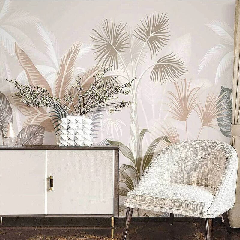 MinimalisticDecor.com-3D Plants Design - Tropical Wallpaper Murals