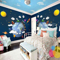 MinimalisticDecor.com-3D Train: Kids Room Wallpaper - Explore Perfect Wall Decor