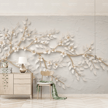 MinimalisticDecor.com-3D Tree Bended Branches Wallpaper Murals