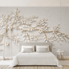 MinimalisticDecor.com-3D Tree Bended Branches Wallpaper Murals
