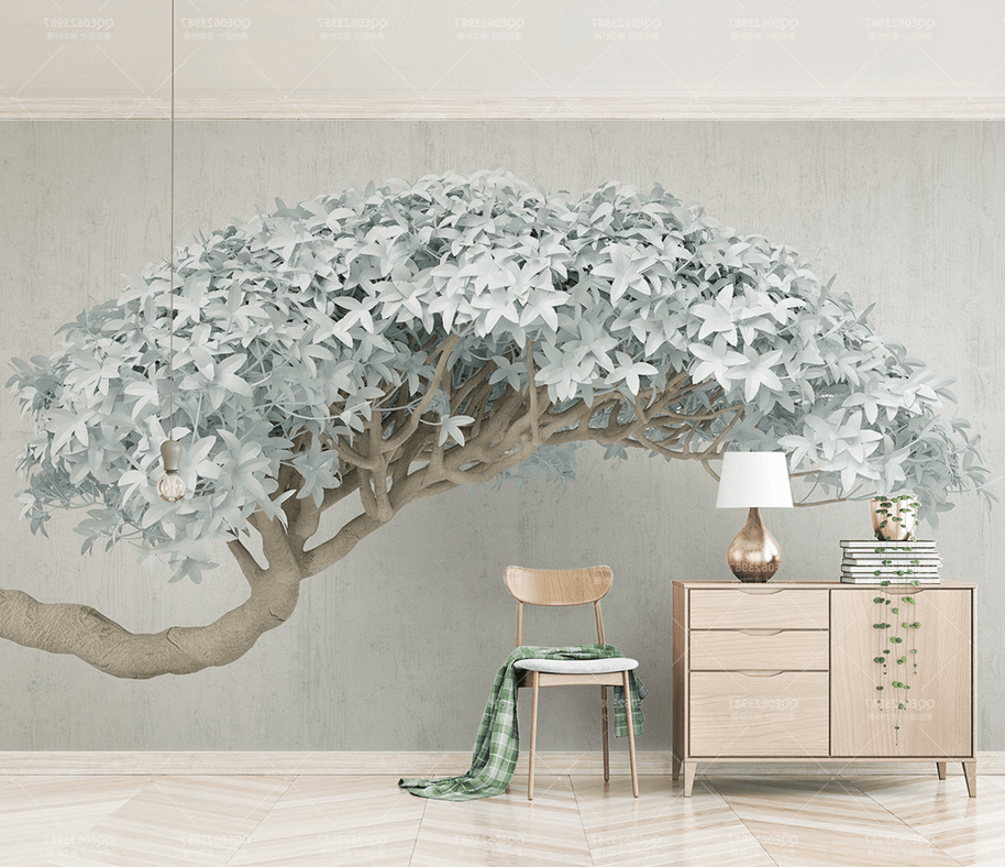 MinimalisticDecor.com-3D Tree Elegant Theme Wallpaper Murals - Exquisite Designs