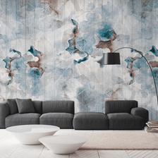 MinimalisticDecor.com-Abstract Floral Wallpaper Murals: Transform Your Space