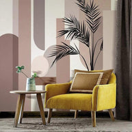 MinimalisticDecor.com-Abstract Leaves Wallpaper Mural: Transform Your Space