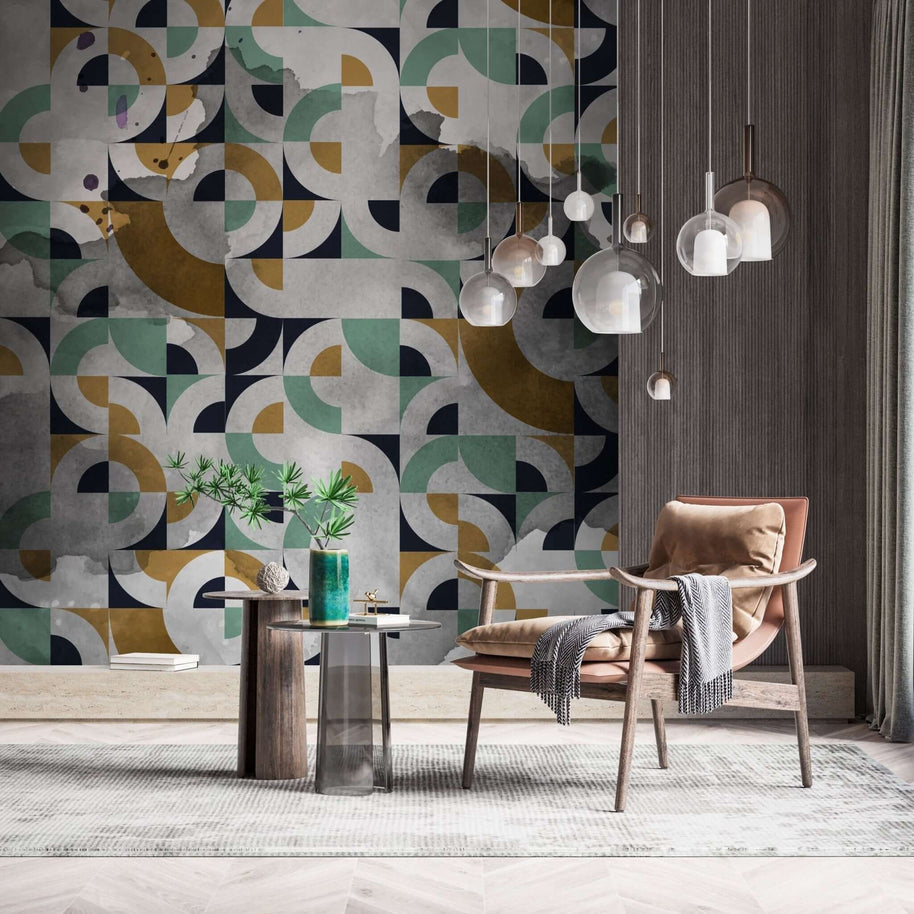 MinimalisticDecor.com-Abstract Moroccan Theme - Living Room Wallpaper Mural