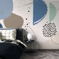 MinimalisticDecor.com-Abstract Shape Spheres - Living Room Wallpaper