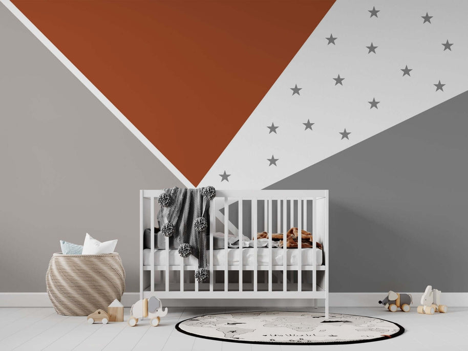 MinimalisticDecor.com-Abstract Stars: Kids Nursery Wallpaper Mural