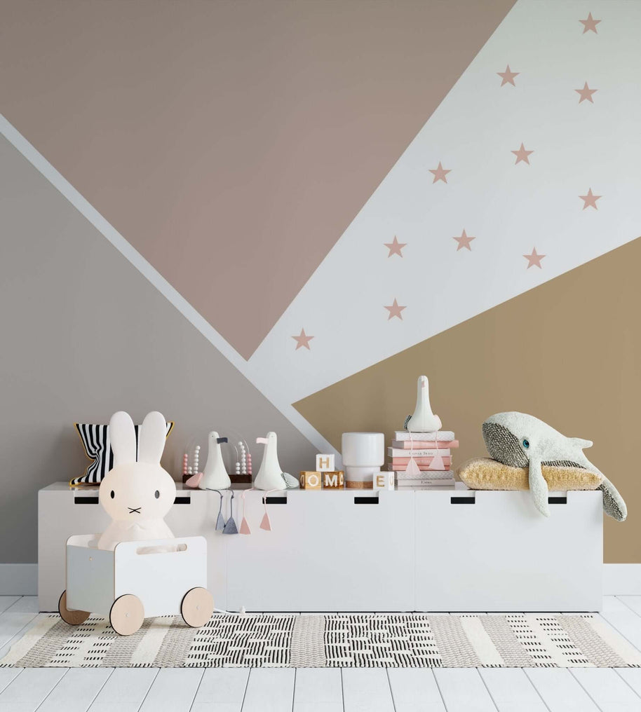 MinimalisticDecor.com-Abstract Stars Wallpaper Mural: Transform Your Space