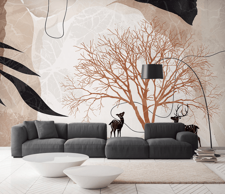 MinimalisticDecor.com-Abstract Tree Wallpaper Murals - Transform Your Space