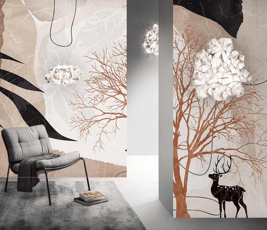 MinimalisticDecor.com-Abstract Tree Wallpaper Murals - Transform Your Space