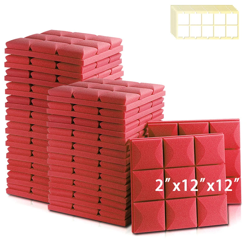 MinimalisticDecor.com-Acoustic Insulation Foam Wall Panels – Soundproof Polyurethane Tiles 30x30x5cm