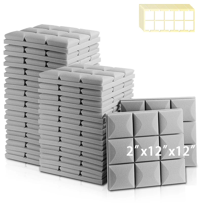 MinimalisticDecor.com-Acoustic Insulation Foam Wall Panels – Soundproof Polyurethane Tiles 30x30x5cm