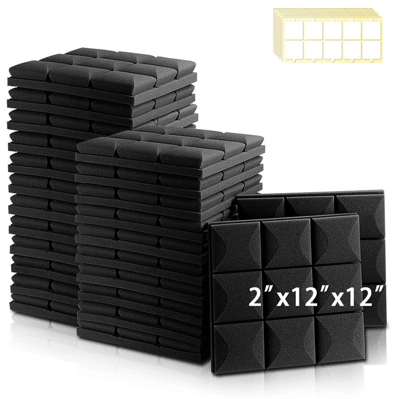 MinimalisticDecor.com-Acoustic Insulation Foam Wall Panels – Soundproof Polyurethane Tiles 30x30x5cm