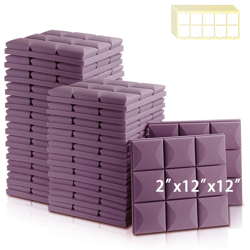 MinimalisticDecor.com-Acoustic Insulation Foam Wall Panels – Soundproof Polyurethane Tiles 30x30x5cm