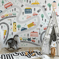 MinimalisticDecor.com-Adventurous Car Track Journey Wall