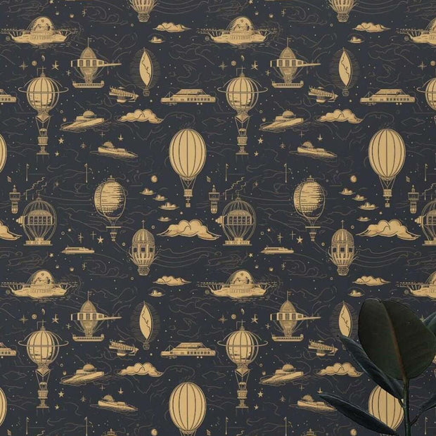 MinimalisticDecor.com-Air Balloons Pattern Wallpaper Mural for kids Room