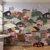 MinimalisticDecor.com-Alpine Village Wallpaper Mural: Transform Your Space!