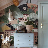 MinimalisticDecor.com-Alpine Village Wallpaper Mural: Transform Your Space!