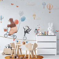 MinimalisticDecor.com-Animals Circus Kids Room Wallpaper Mural