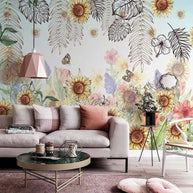 MinimalisticDecor.com-Artistic Leaf Wallpaper for Home Wall Decor