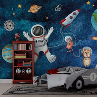 MinimalisticDecor.com-Astronaut Galaxy Wallpaper Mural - Transform Your Space
