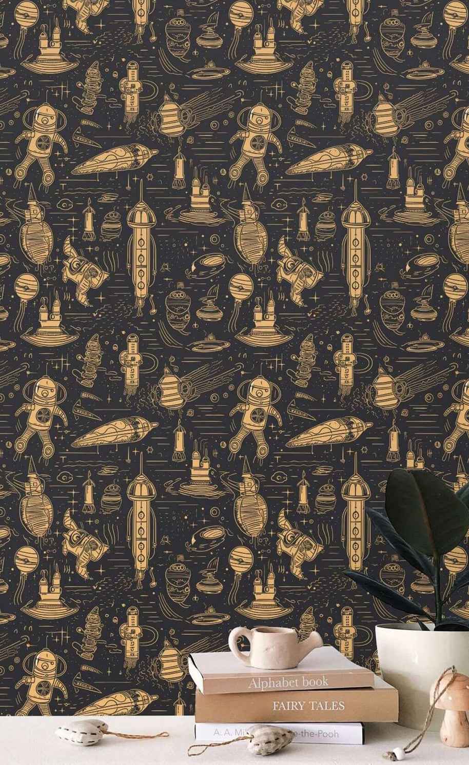 MinimalisticDecor.com-Astronaut Theme Wallpaper Mural