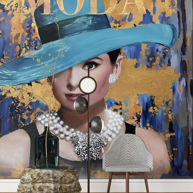 Audrey Hepburn Classic Beauty Wallpaper Mural – Wall Decor-Premium Wallpapers