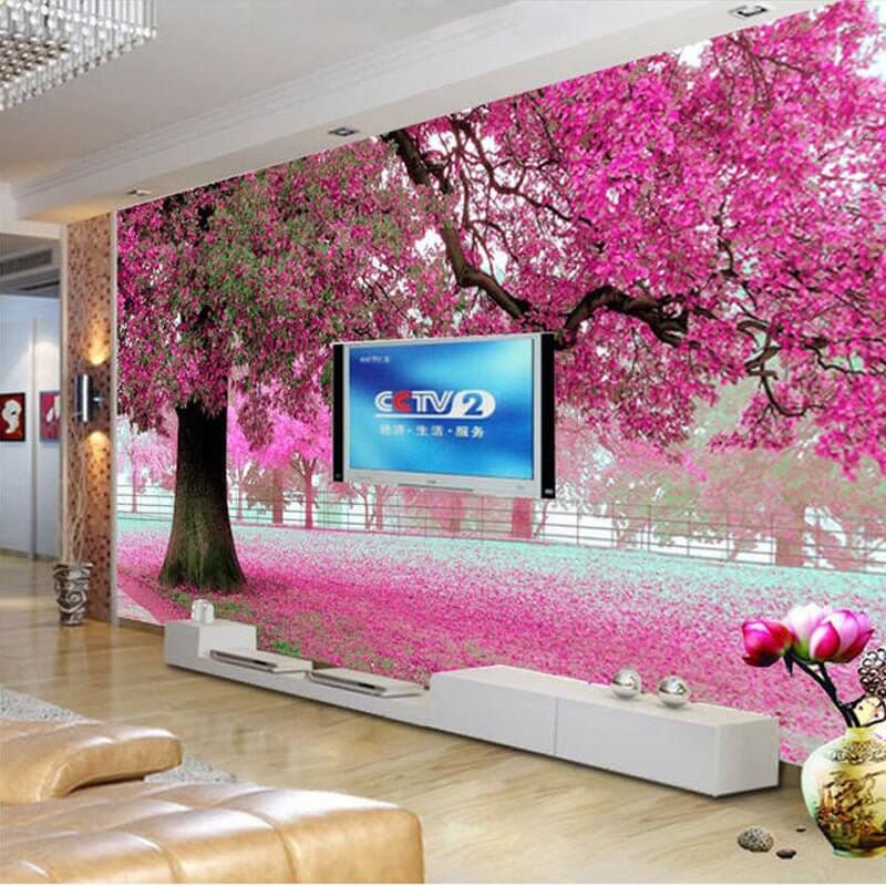 MinimalisticDecor.com-Autumn Tree Wallpaper: Enhance Your Space