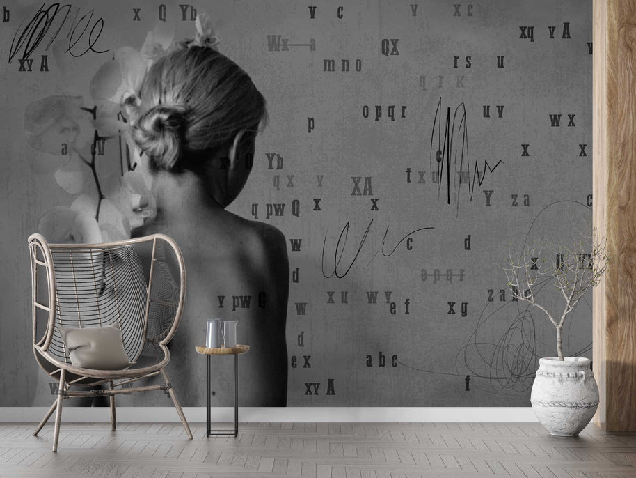 MinimalisticDecor.com-Backless Beauty - Living Room Wallpaper Mural