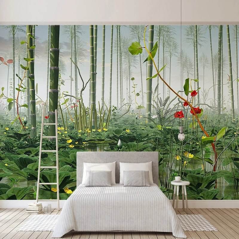 MinimalisticDecor.com-Bamboo Trees Wallpaper Mural - Stunning Nature Decor