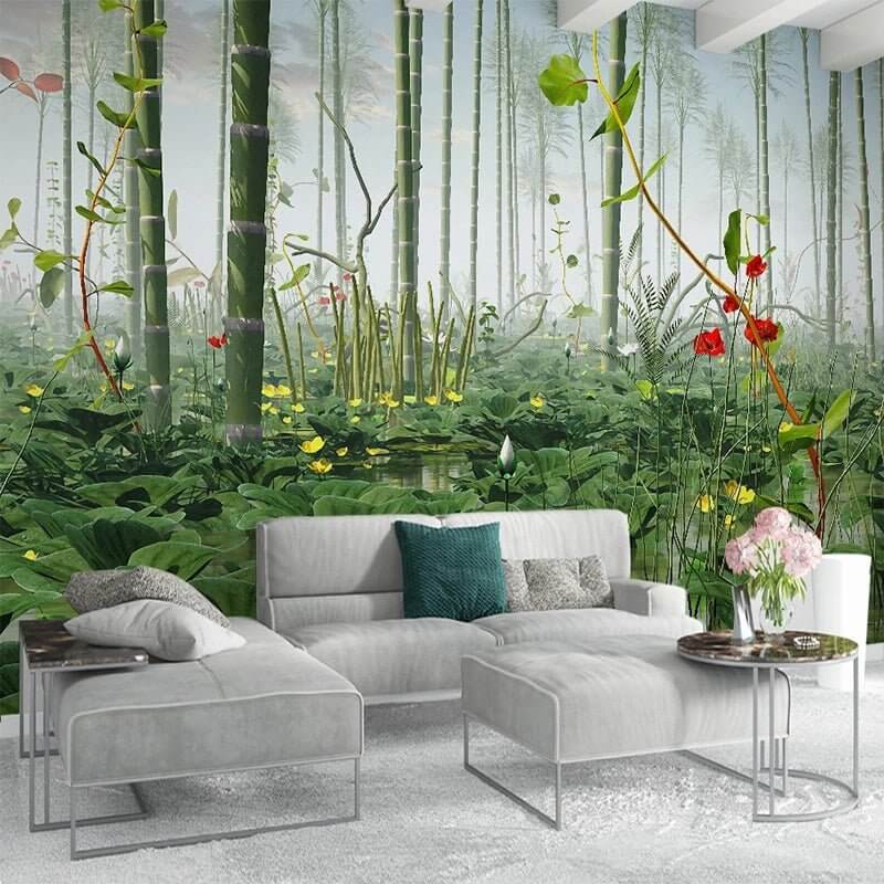 MinimalisticDecor.com-Bamboo Trees Wallpaper Mural - Stunning Nature Decor