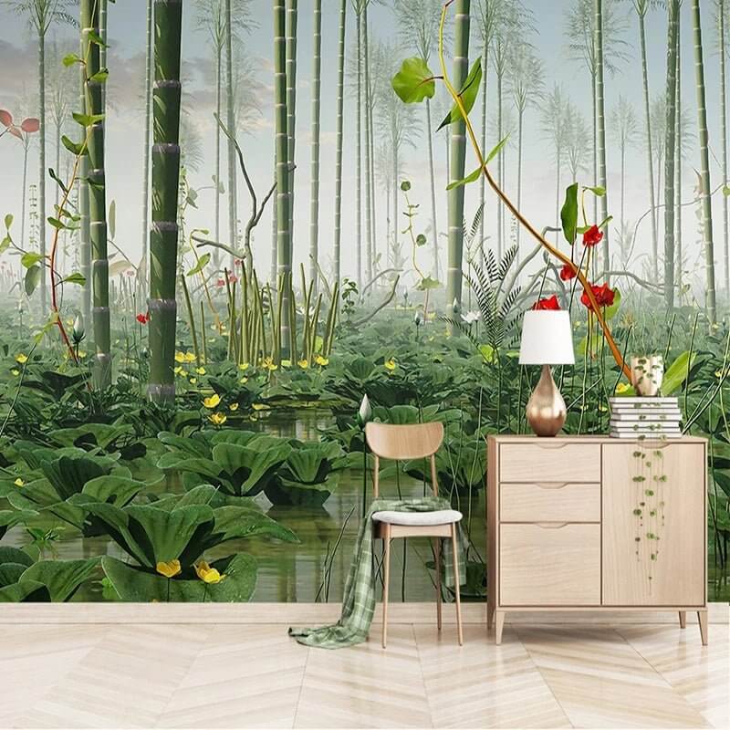 MinimalisticDecor.com-Bamboo Trees Wallpaper Mural - Stunning Nature Decor