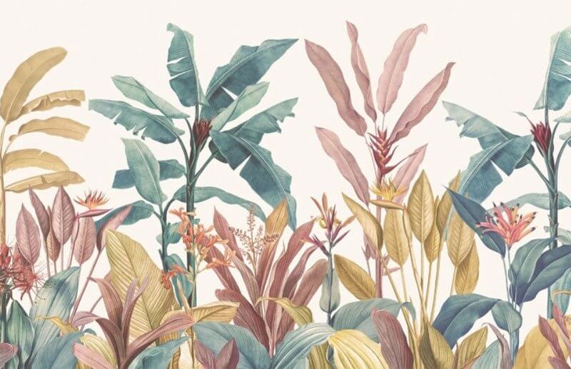 MinimalisticDecor.com-Banana Leaf Rain Forest Wallpaper for Home Wall Decor