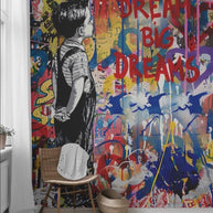 Banksy Dream Big Dreams Wallpaper-Premium Wallpapers