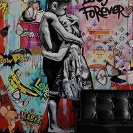 Banksy I will love you forever Wallpaper Mural – Wall Decor-Premium Wallpapers