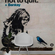 Banksy Learn to Rest not Quit Wallpaper Mural-Premium Wallpapers