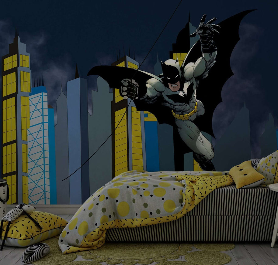 MinimalisticDecor.com-Batman Adventure Begins - Kids Nursery Wallpaper Mural