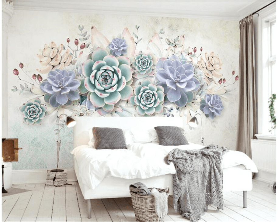 MinimalisticDecor.com-Beautiful Flowers Wallpaper Mural – Exquisite Floral Decor