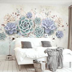 MinimalisticDecor.com-Beautiful Flowers Wallpaper Mural – Exquisite Floral Decor