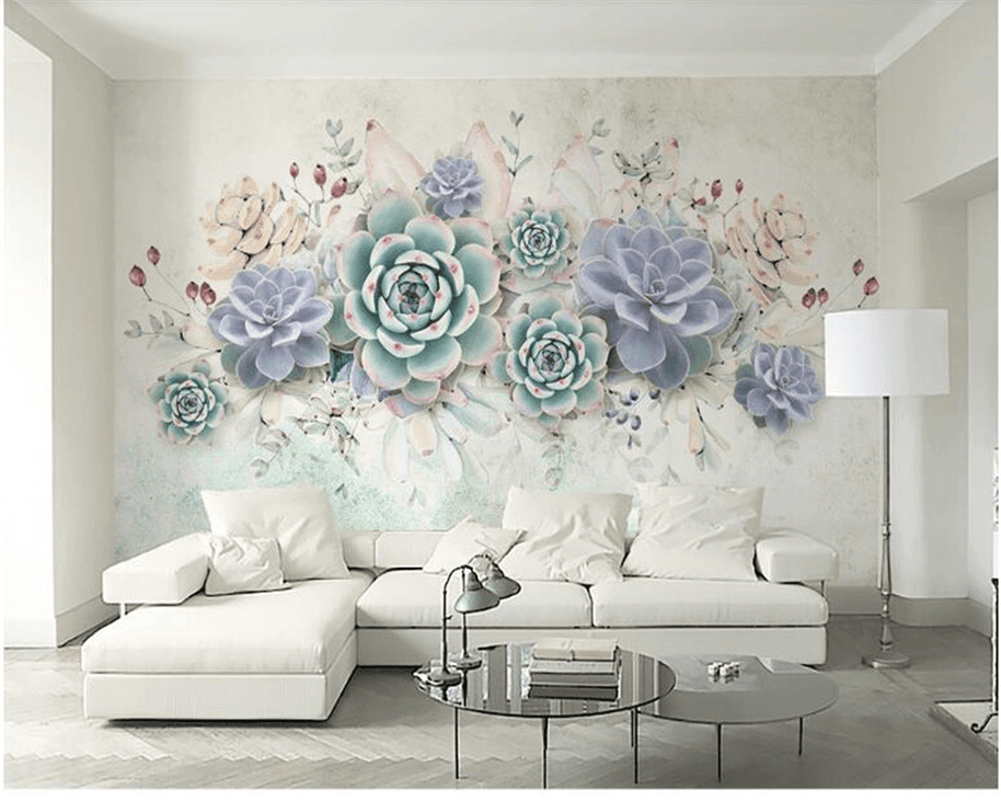 MinimalisticDecor.com-Beautiful Flowers Wallpaper Mural – Exquisite Floral Decor