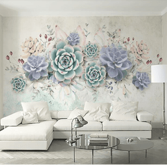 MinimalisticDecor.com-Beautiful Flowers Wallpaper Mural – Exquisite Floral Decor