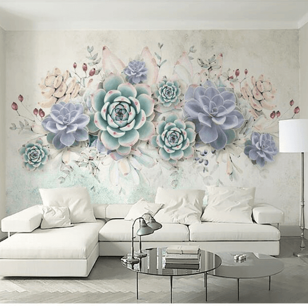 MinimalisticDecor.com-Beautiful Flowers Wallpaper Mural – Exquisite Floral Decor