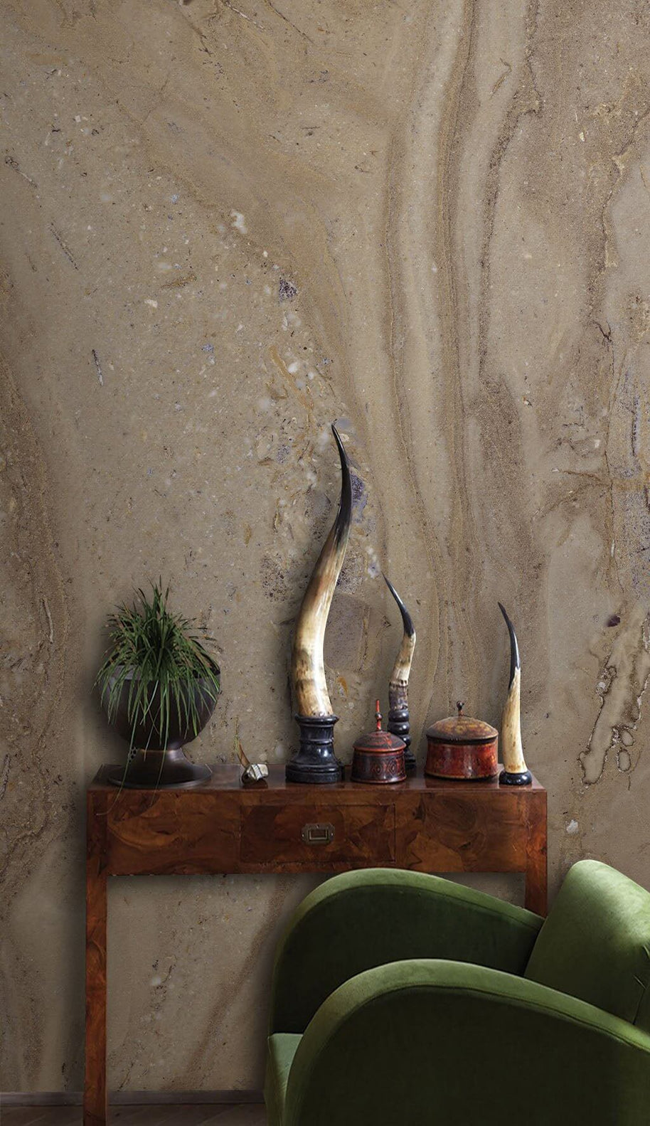 MinimalisticDecor.com-Beige Stone from the Mountain Wallpaper
