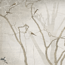 MinimalisticDecor.com-Birds on Tree Trunks Wallpaper Mural - Enhance Your Space