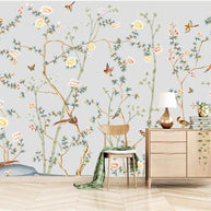 MinimalisticDecor.com-Birds on Tree Wallpaper Mural: Bring Nature Indoors